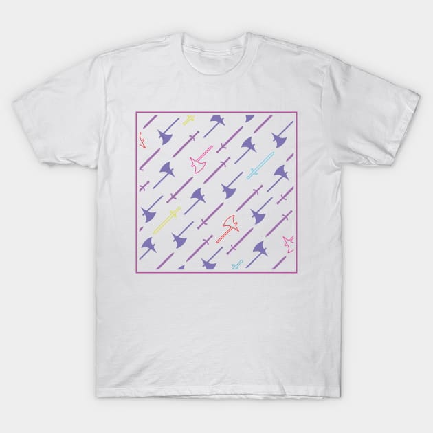 Dungeons & Dragons - Swords and Axes Pattern (Shirts/Hoodies) T-Shirt by SynthDragon